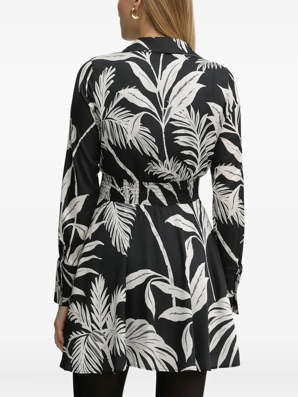 Guess Usa Long-sleeved Mini Dress In Black