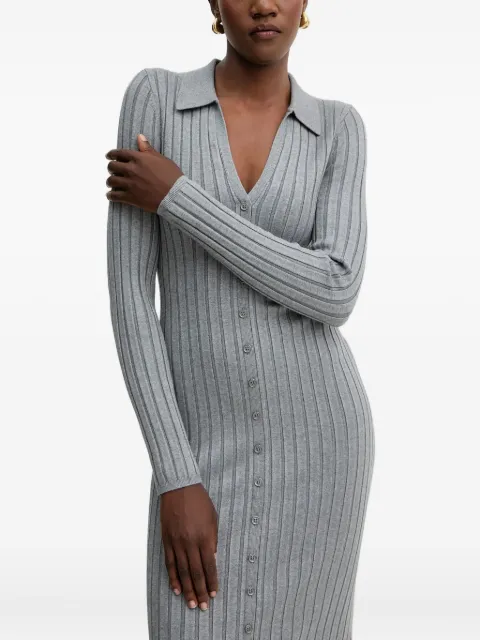 GUESS USA ribbed button midi dress