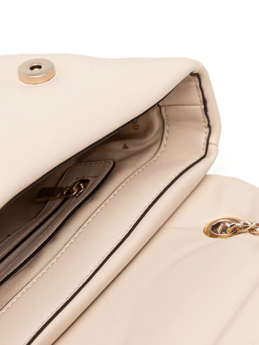 Guess Usa Mini Sunetra Chain Shoulder Bag In Neutral