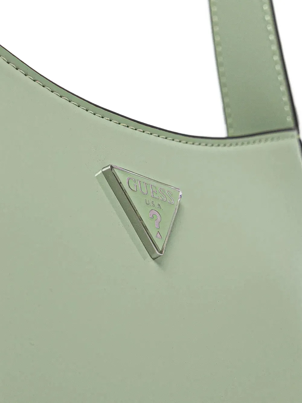 Guess Usa Arnela Logo-plaque Tote Bag In Green