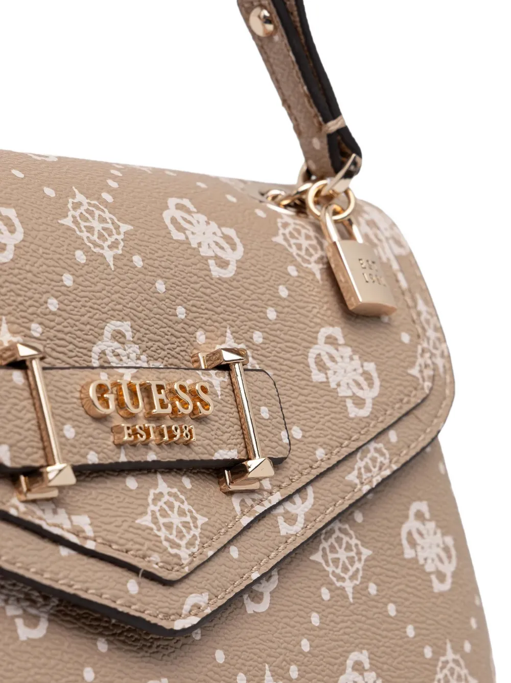 Guess Usa Silia 4g Monogram-pattern Tote Bag In Neutral