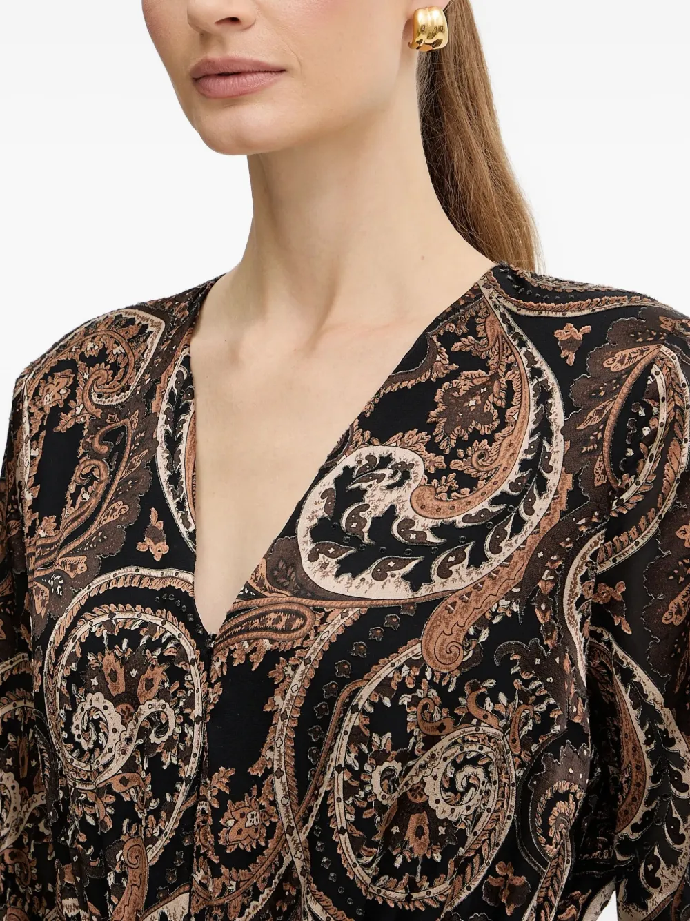 Guess Usa Paisley-print Mini Dress In Multi