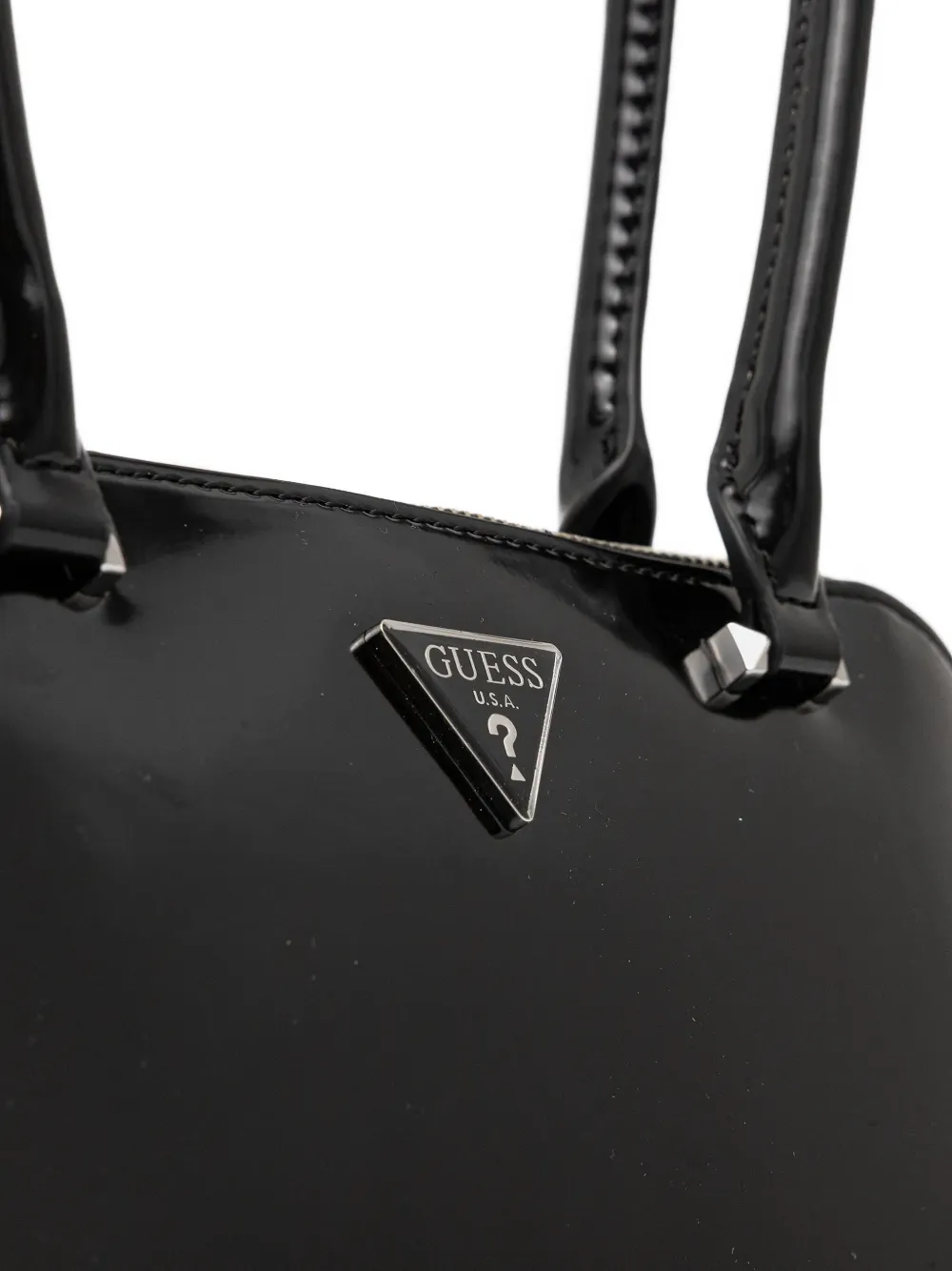 Guess Usa Arnela Logo-plaque Shoulder Bag In Black