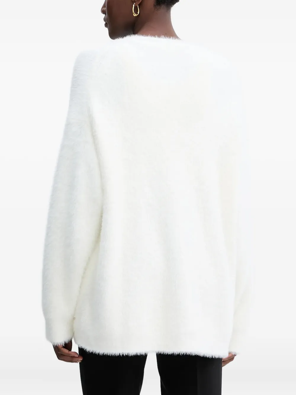 Guess Usa Hailey Buttoned Cardigan In White