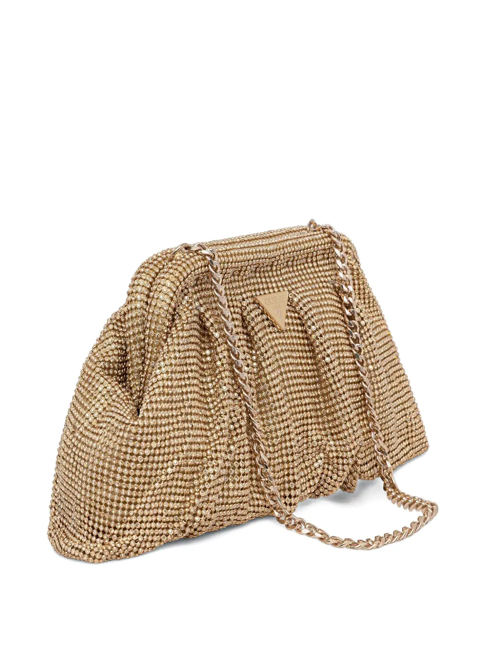 Guess Usa Zalina Rhinestone-embellishment Clutch Bag In Gold