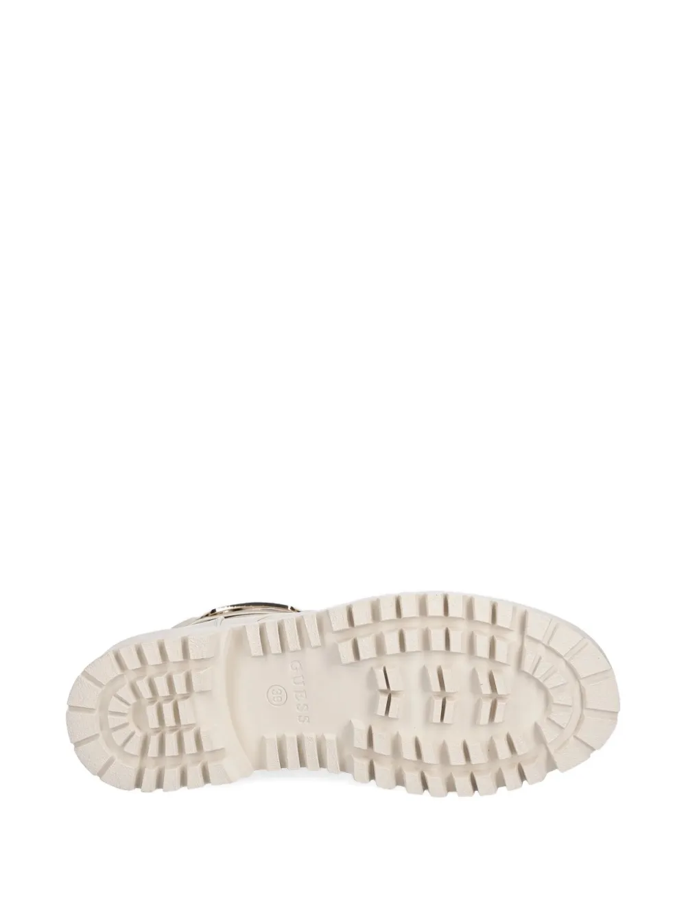 Guess Usa Buckle Lace-up Boots In Neutral