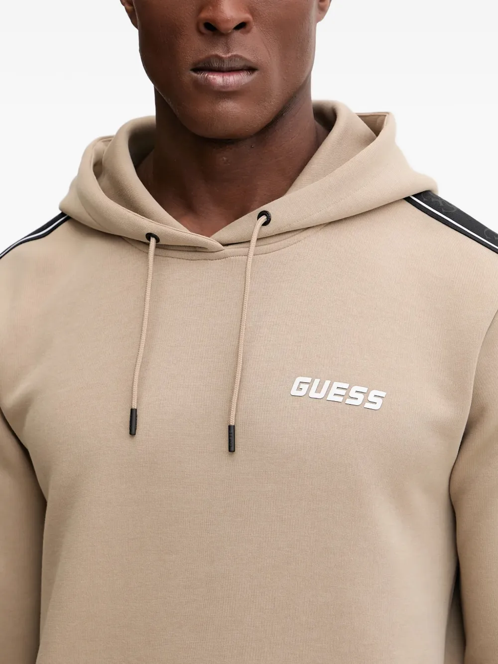 GUESS USA Hoodie met logoband Beige