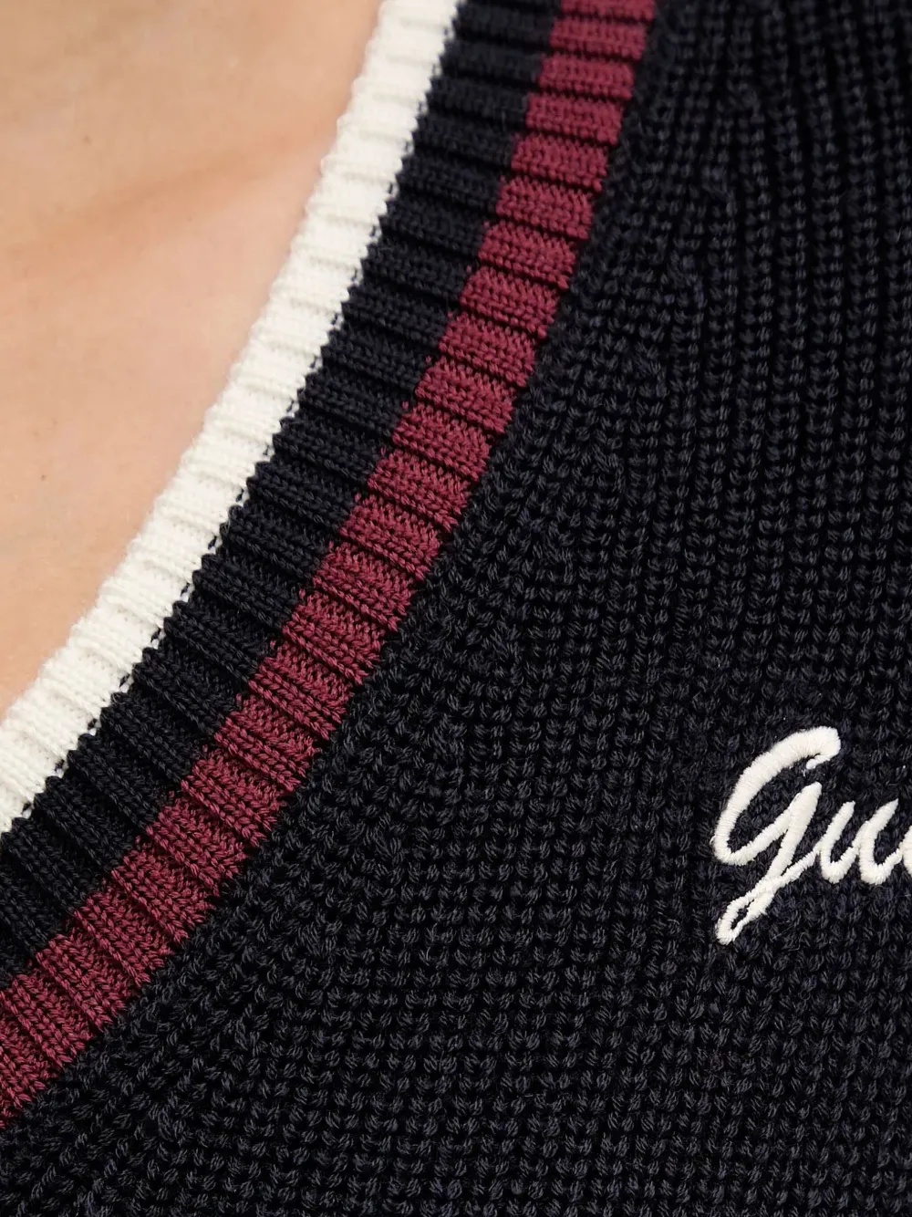 GUESS USA Trui met V-hals Zwart