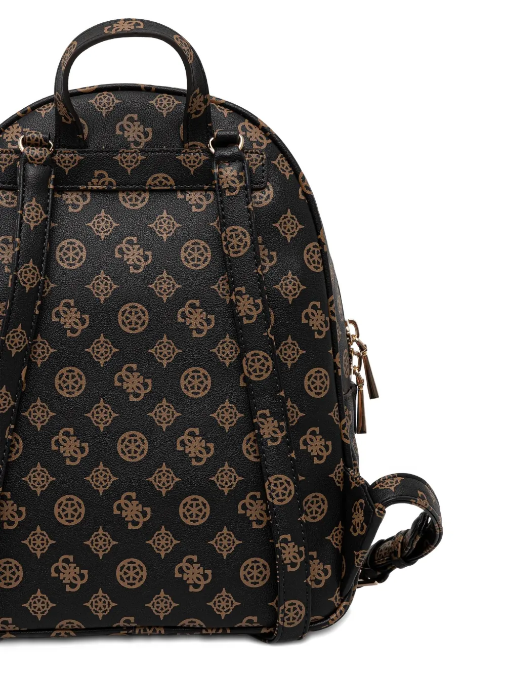 Guess Usa Monogram Zip Backpack In Black