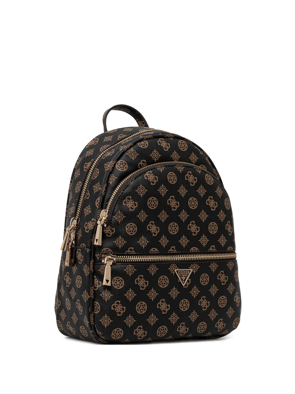 GUESS USA monogram zip backpack | Black | Image 1