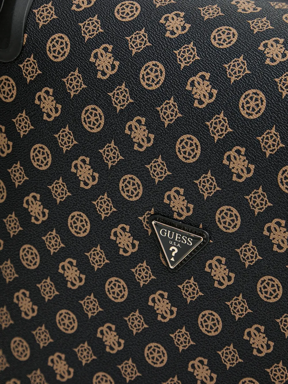 GUESS USA Wilder rolkoffer met patroon Zwart