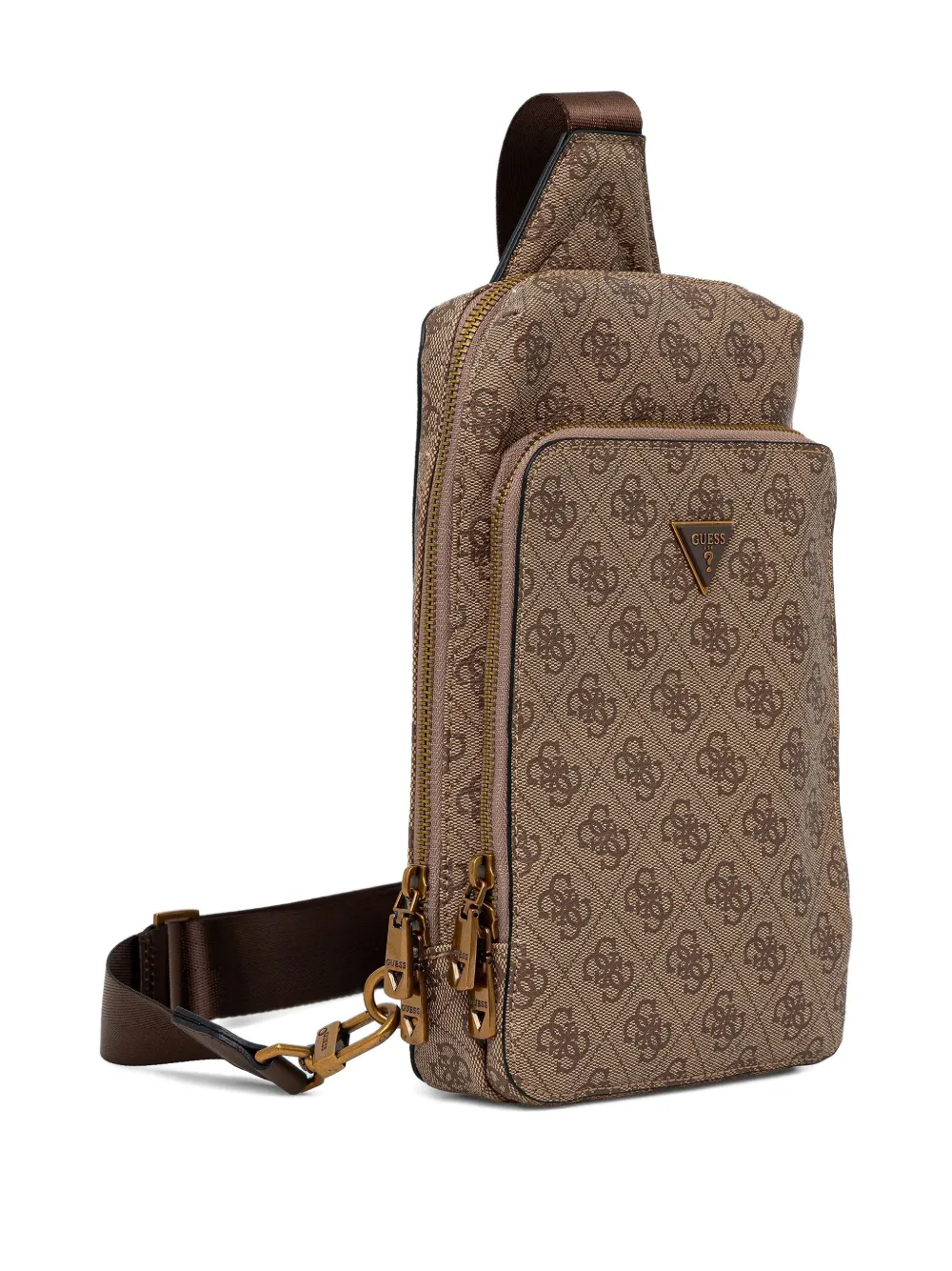 GUESS USA Milano messengertas met monogram - Bruin