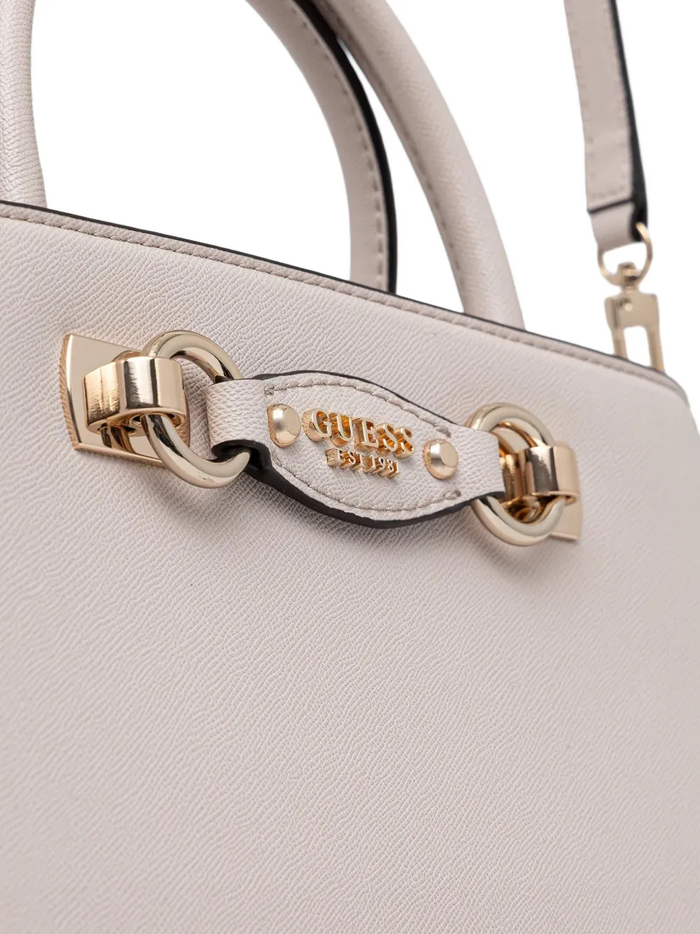 Guess Usa Mimina Logo-plaque Tote Bag In Neutral