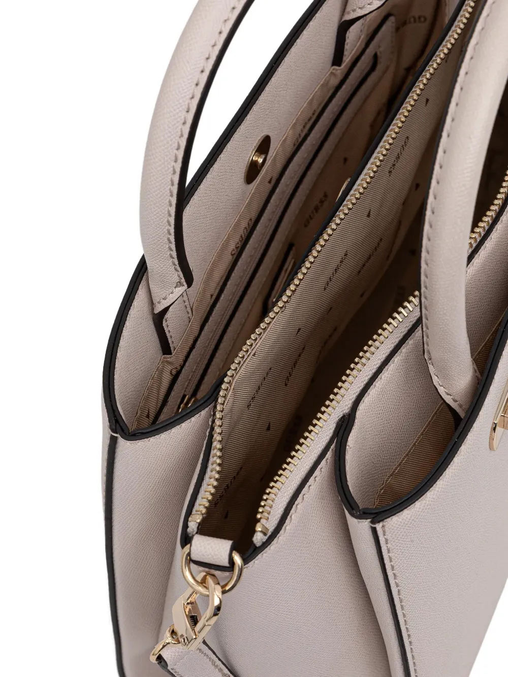 Guess Usa Mimina Logo-plaque Tote Bag In Neutral