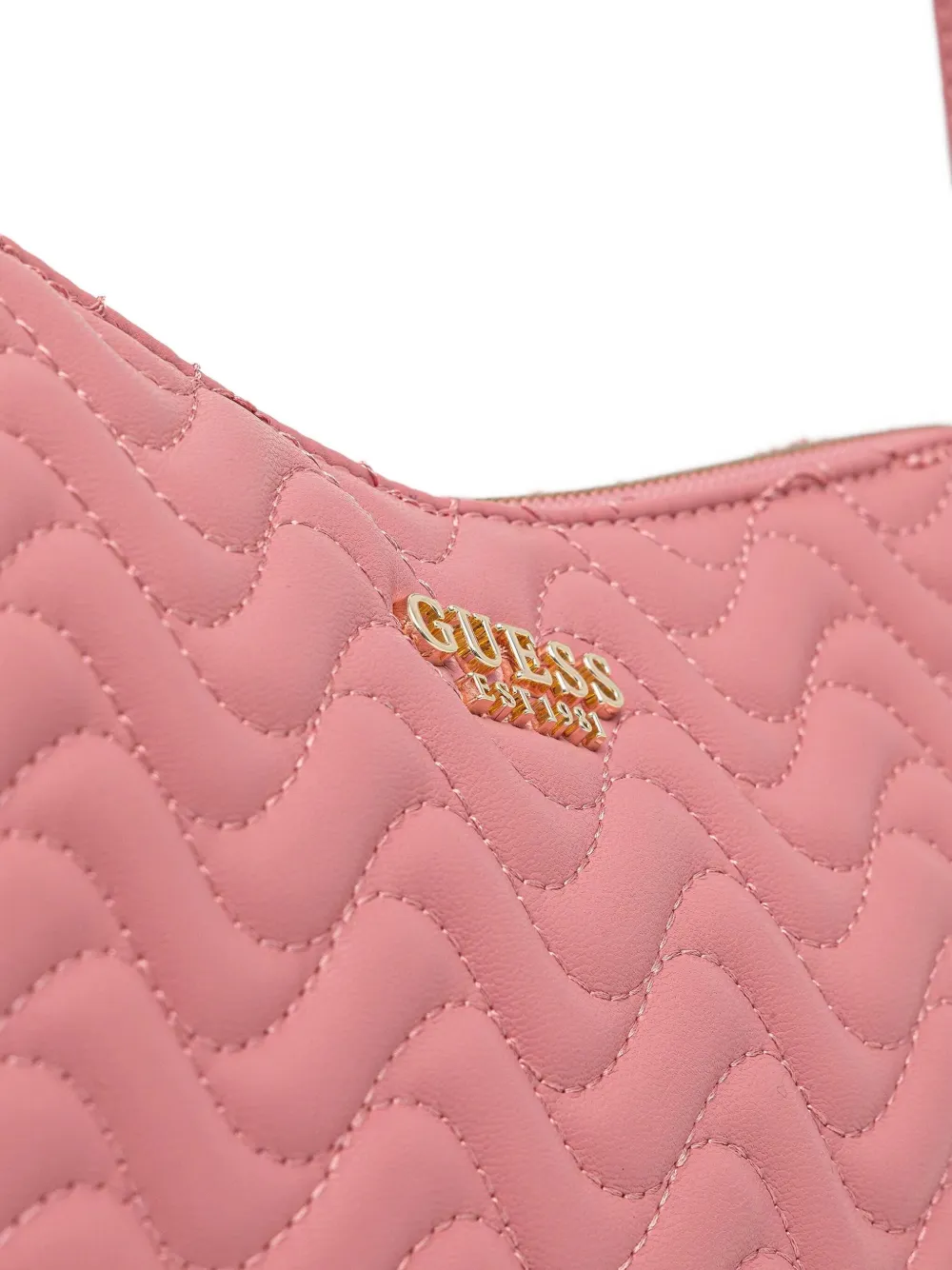 Guess Usa Melisandra Quilted Shoulder Bag In Pink