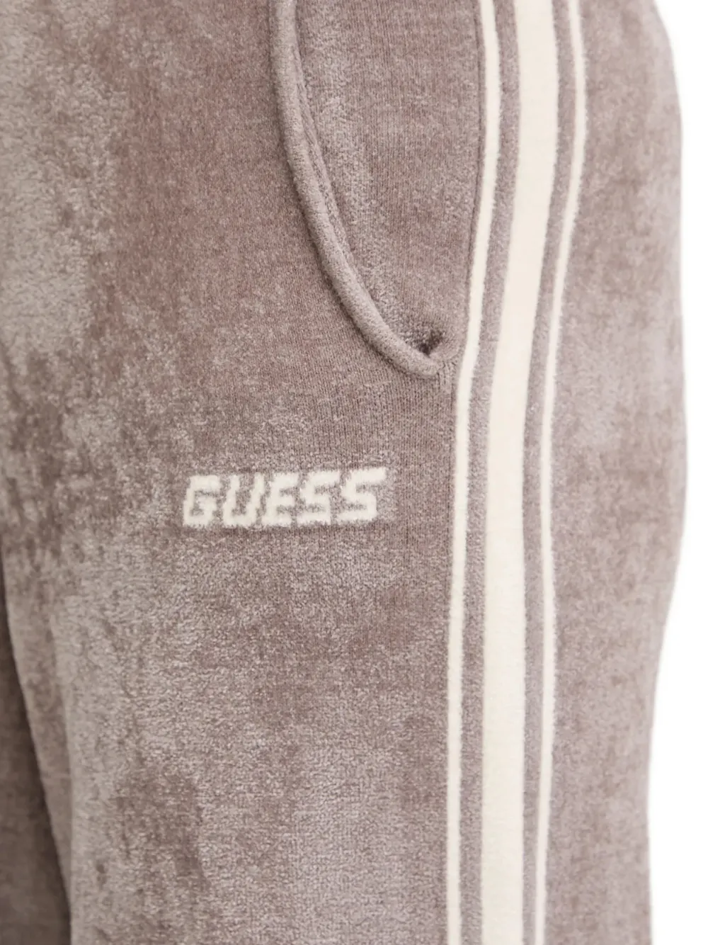 Guess Usa Drawstring Track Pants In Neutral