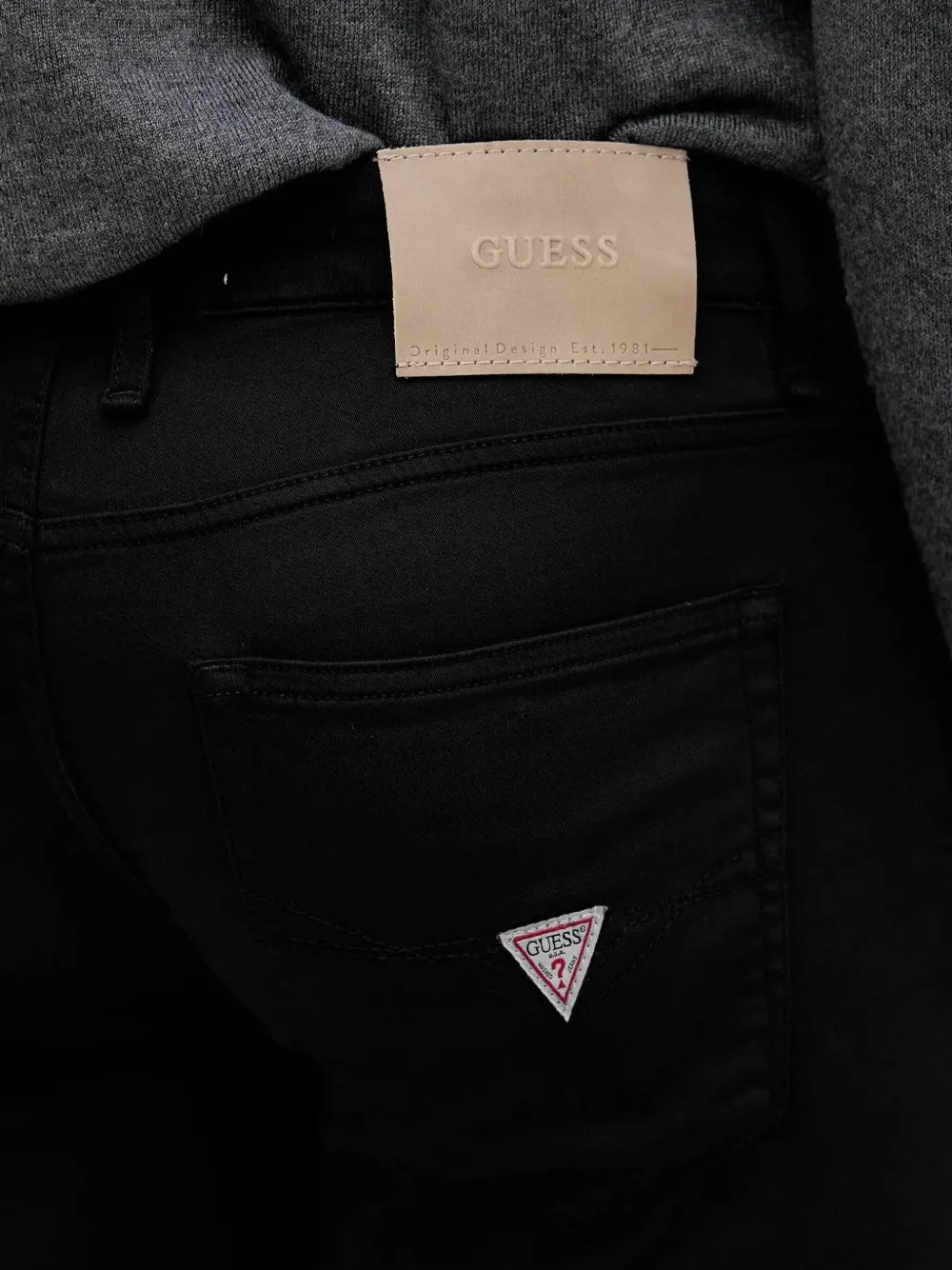 GUESS USA Jeans met logopatch Zwart