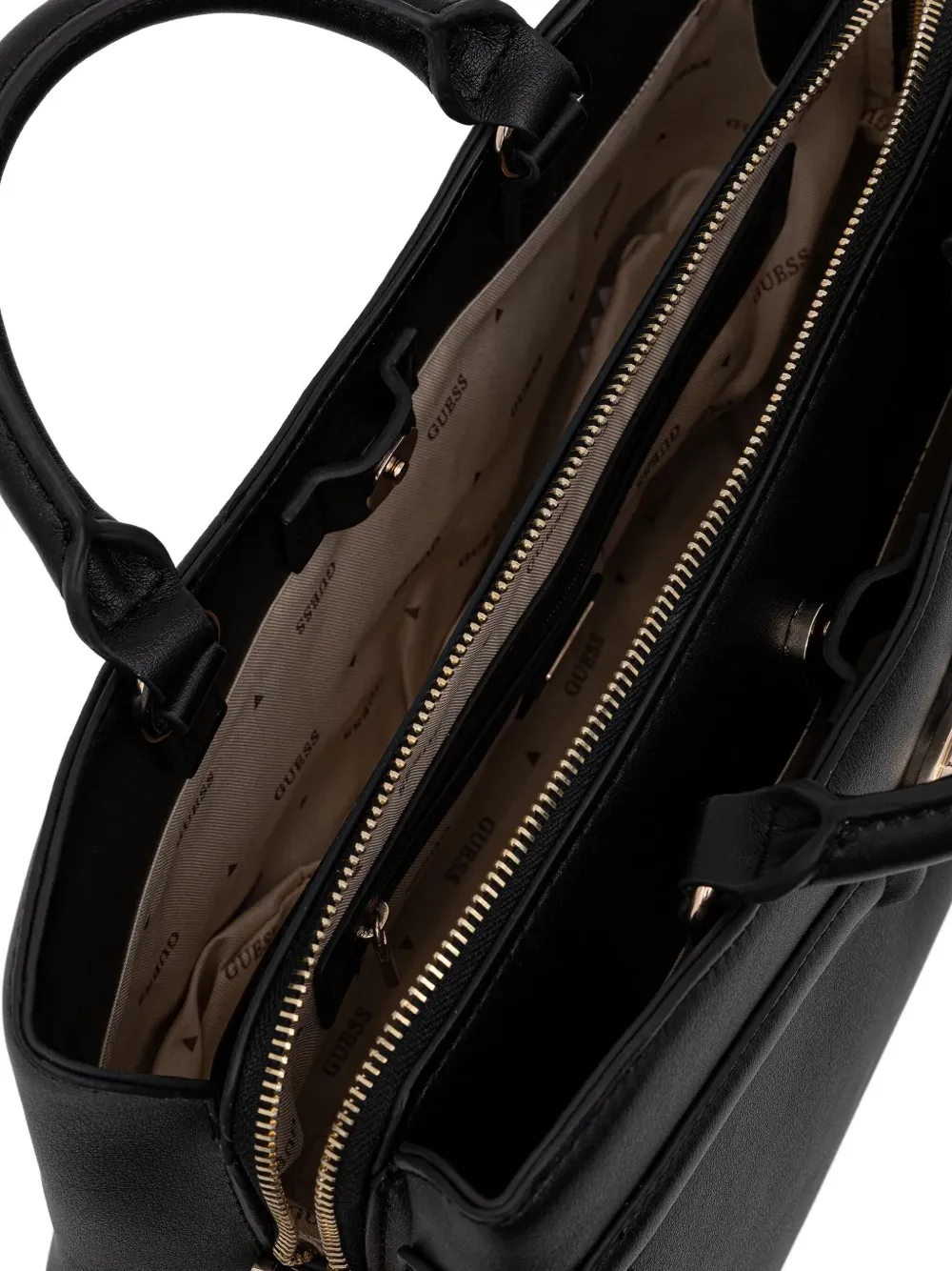 Guess Usa Logo-detail Tote Bag In Black