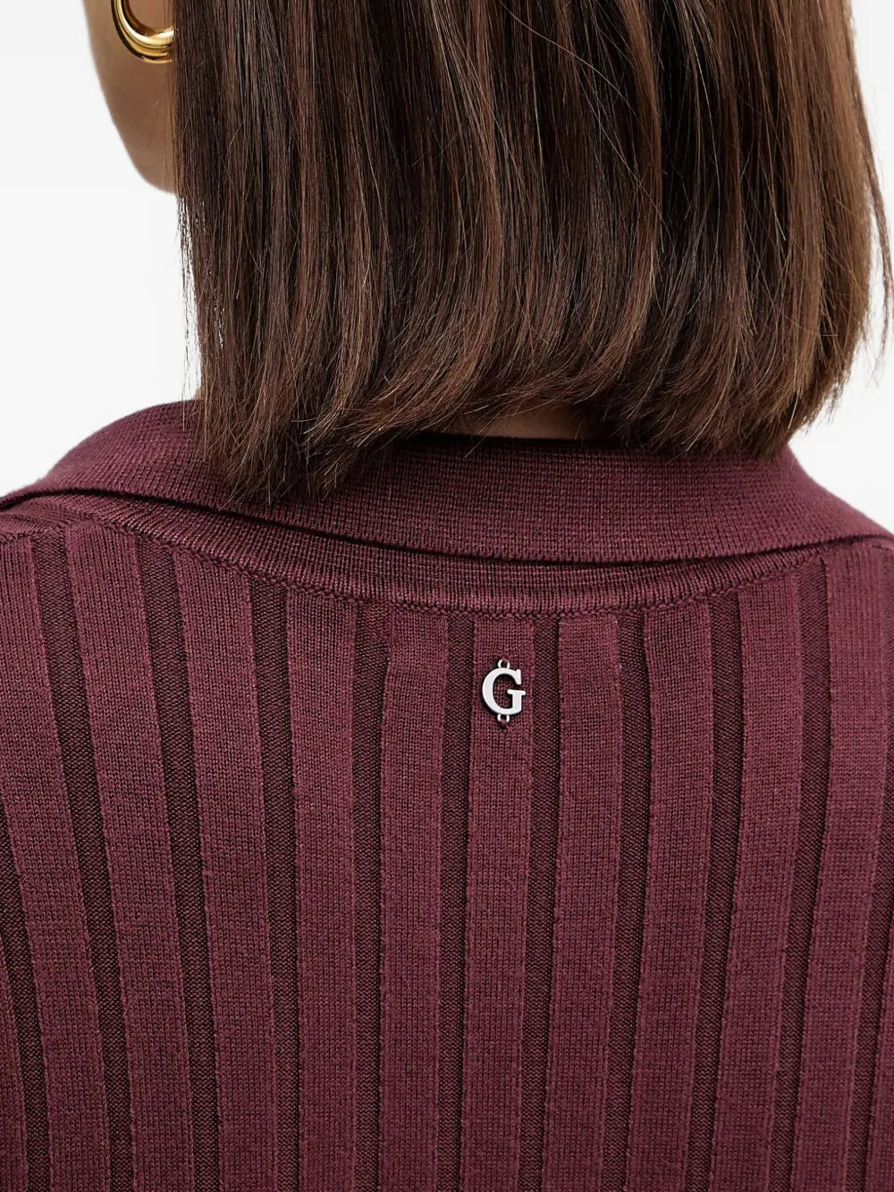 GUESS USA Ribgebreide midi-jurk Bruin