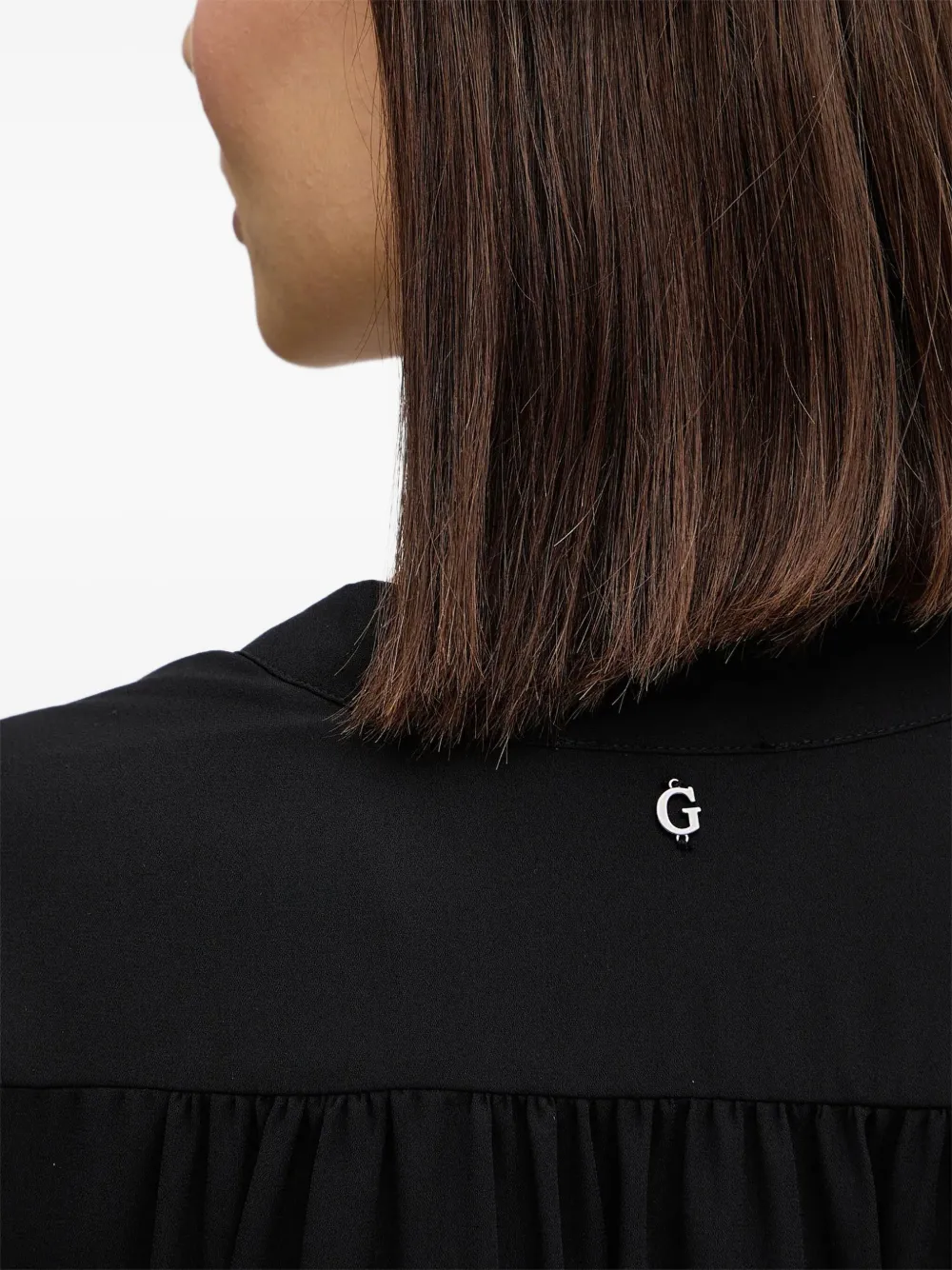 GUESS USA Mini-jurk met V-hals en strik Zwart