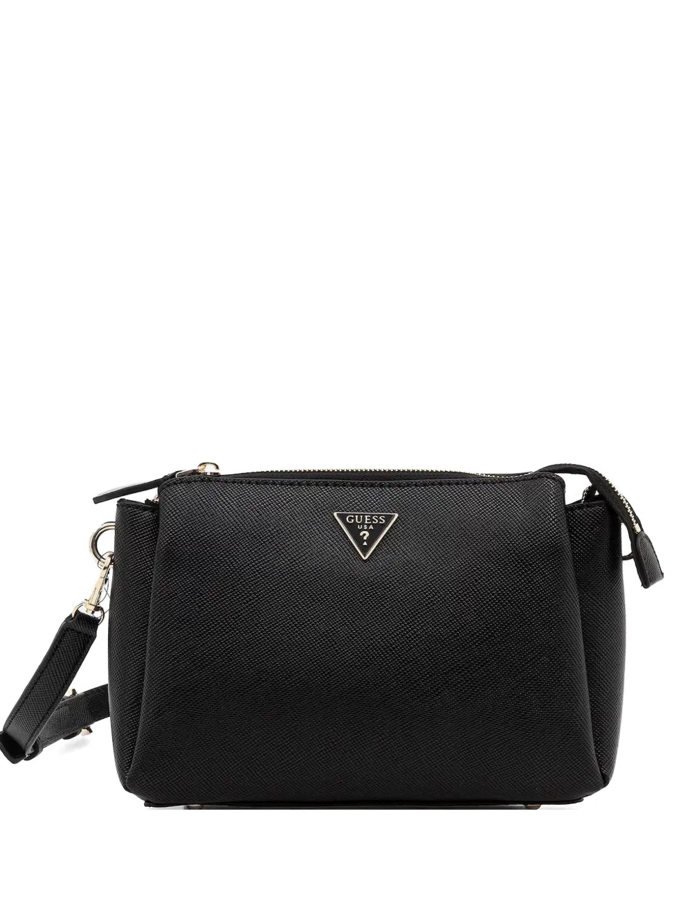 GUESS USA Borsa a tracolla con logo a triangolo - Nero