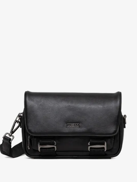 GUESS USA black briefcase-style shoulder bag