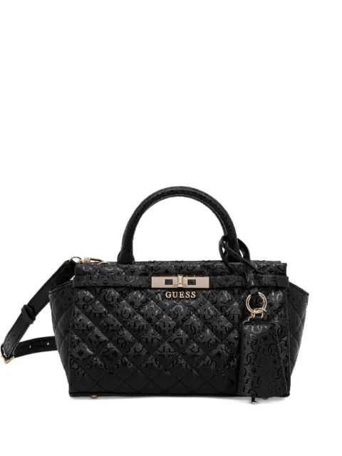 GUESS USA quilted logo-pattern tote bag