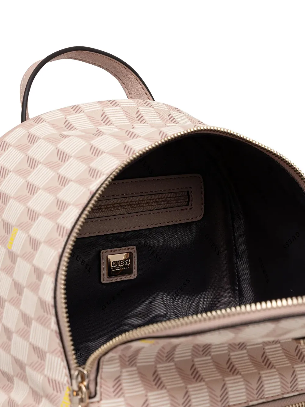 Guess Usa Geometric-pattern Backpack In Neutral