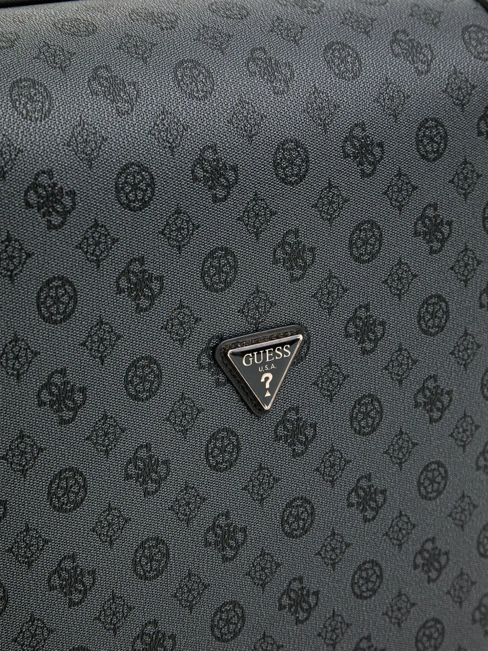 GUESS USA Reistas met logoplakkaat en monogram Grijs