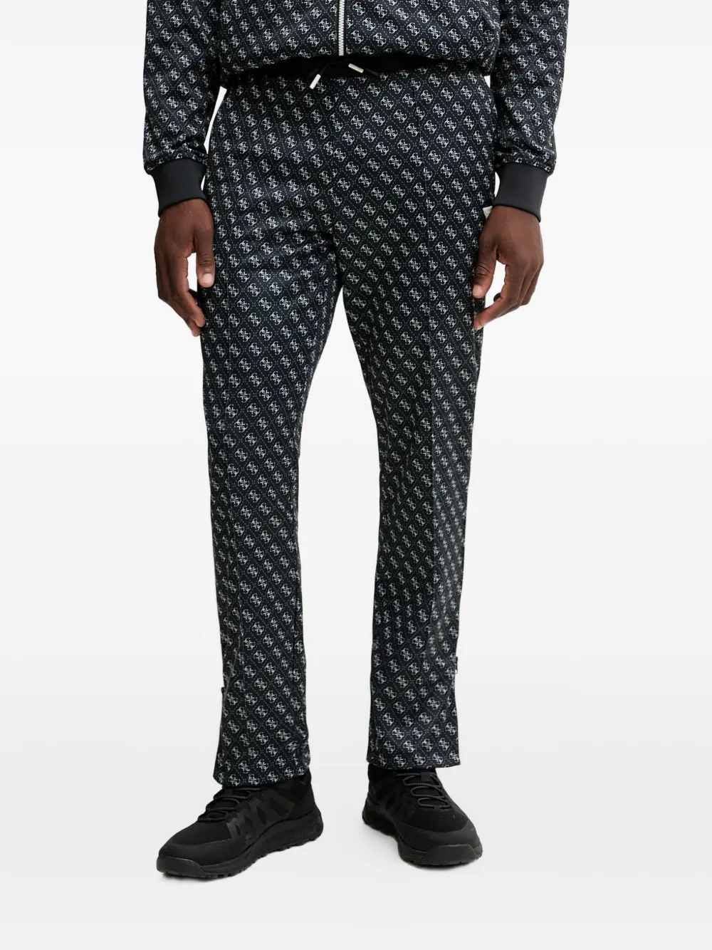 GUESS USA logo-print trousers | Black | Image 1