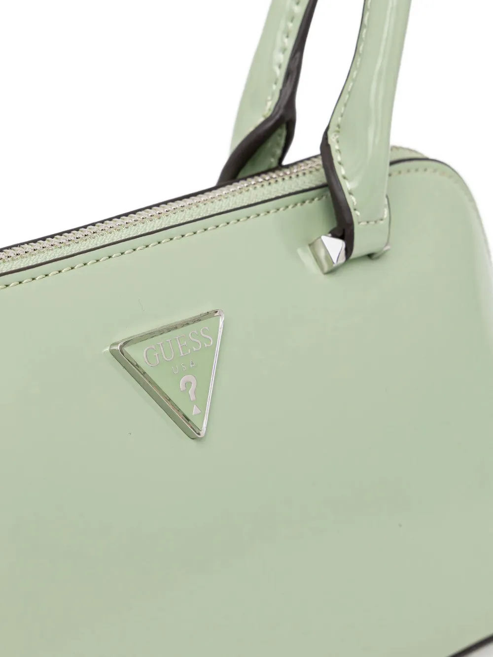 Guess Usa Arnela Logo-plaque Tote Bag In Green