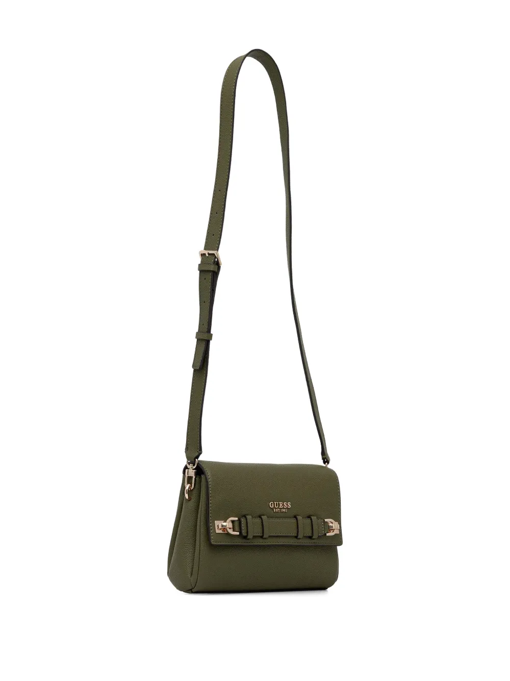 GUESS USA Gregoria logo-lettering shoulder bag - Groen