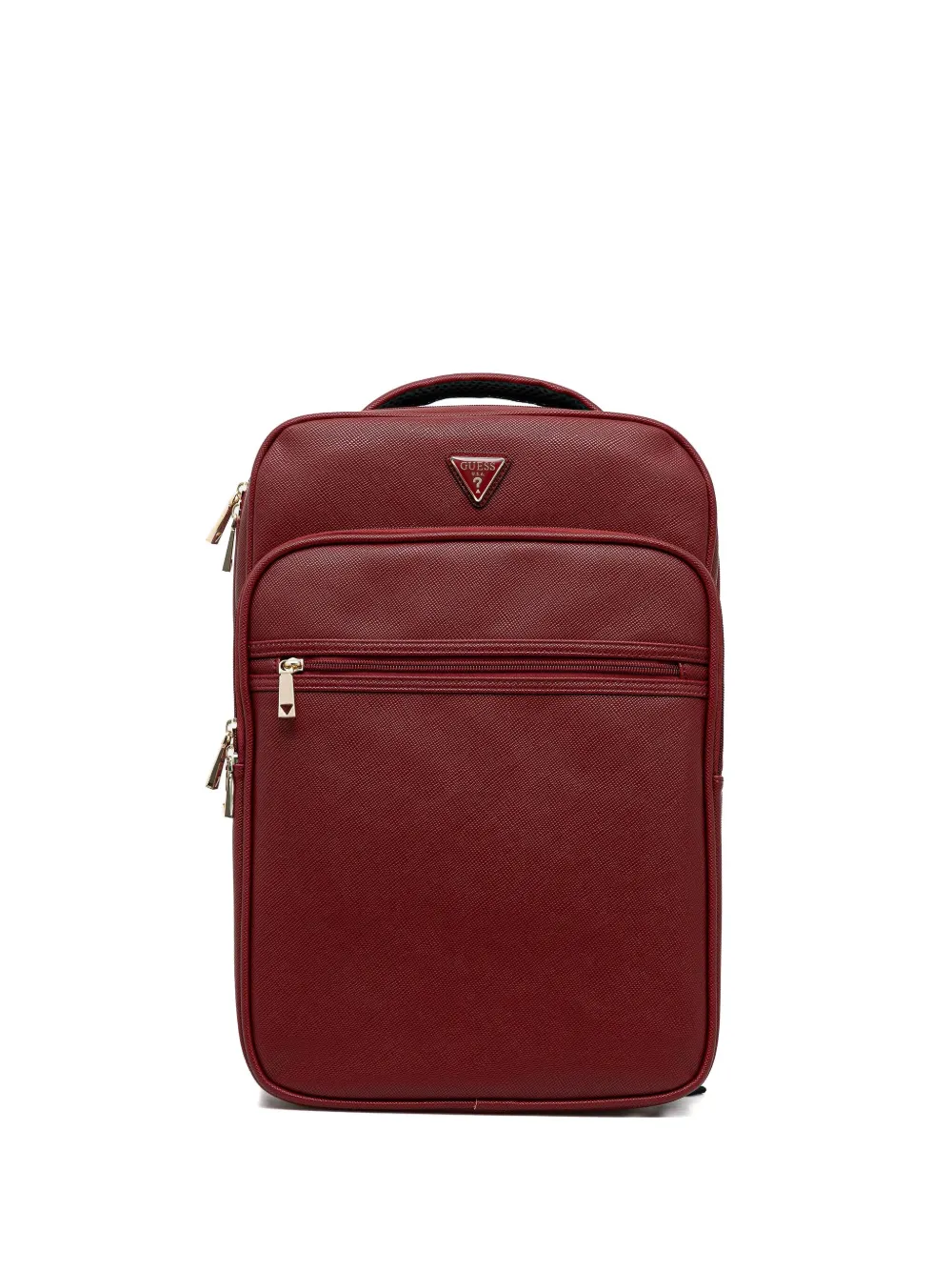 Guess Usa Norom Logo-plaque Backpack In Red