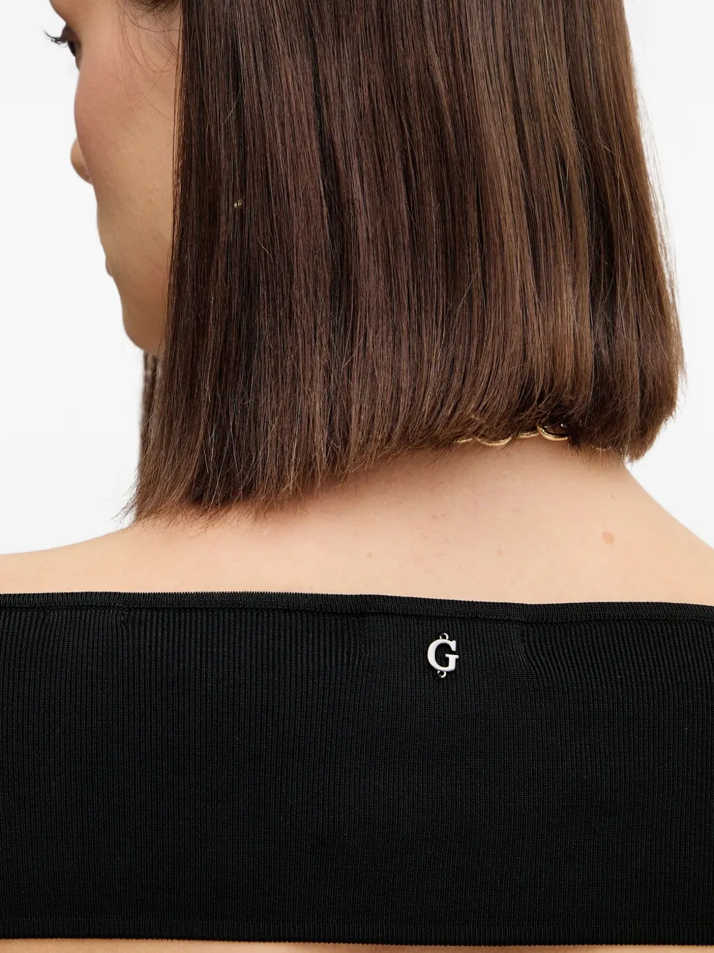 Guess Usa Off-shoulder Mini Dress In Black