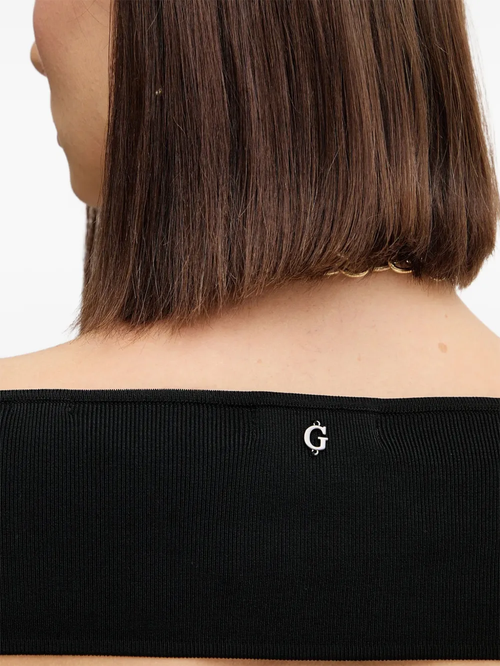 GUESS USA Off-shoulder mini-jurk Zwart