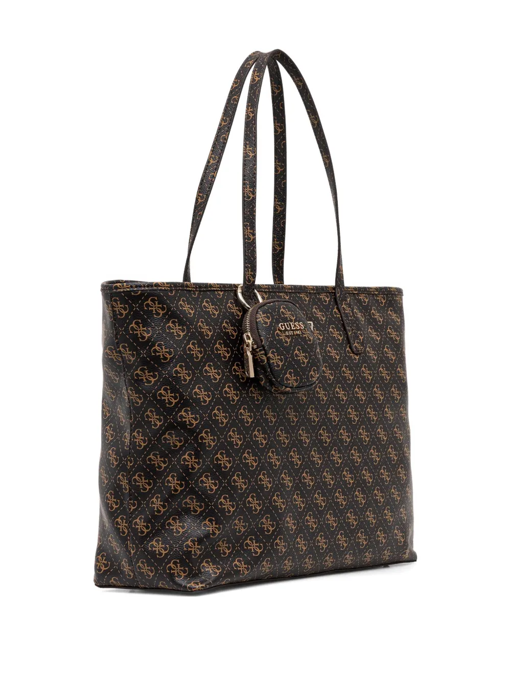 GUESS USA Shopper met monogramprint - Bruin