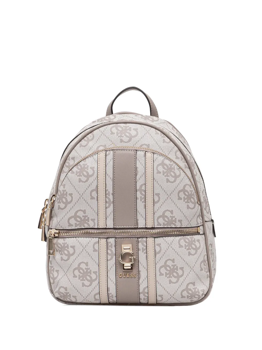 GUESS USA logo-plaque patterned backpack - ニュートラル GUESS USA logo-plaque patterned backpack - ニュートラル