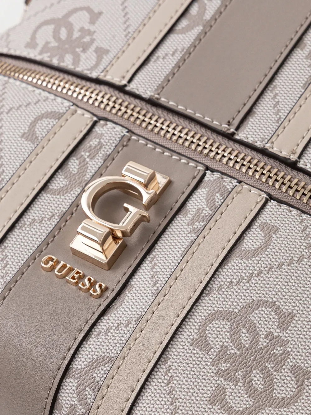 GUESS USA Rugzak met logoplakkaat en patroon Beige