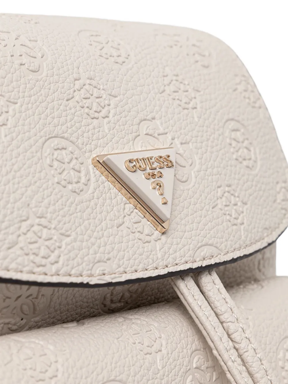 Guess Usa Mini Cresidia 4g Chain-detail Backpack In Neutral
