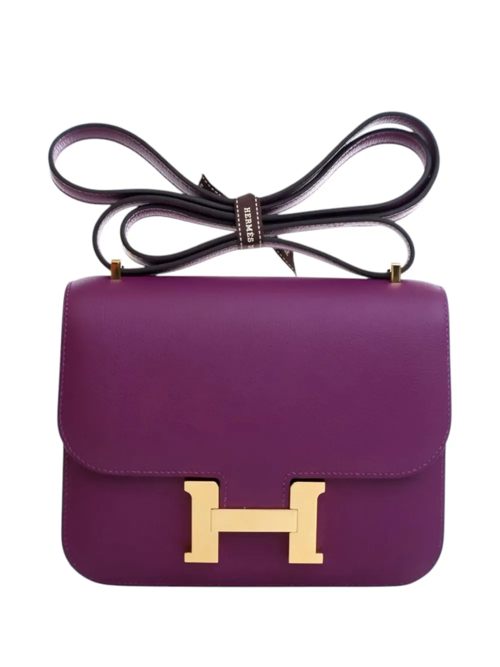 Hermès Pre-Owned 2019 Mini Evercolor Constance 18 handbag | Purple | Image 1