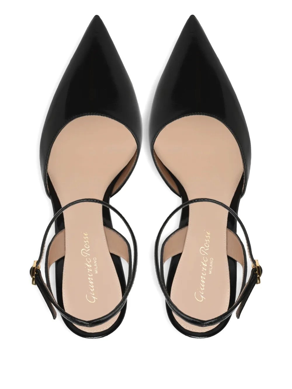 Gianvito Rossi 115 mm Cara pumps met enkelbandje en hak Zwart