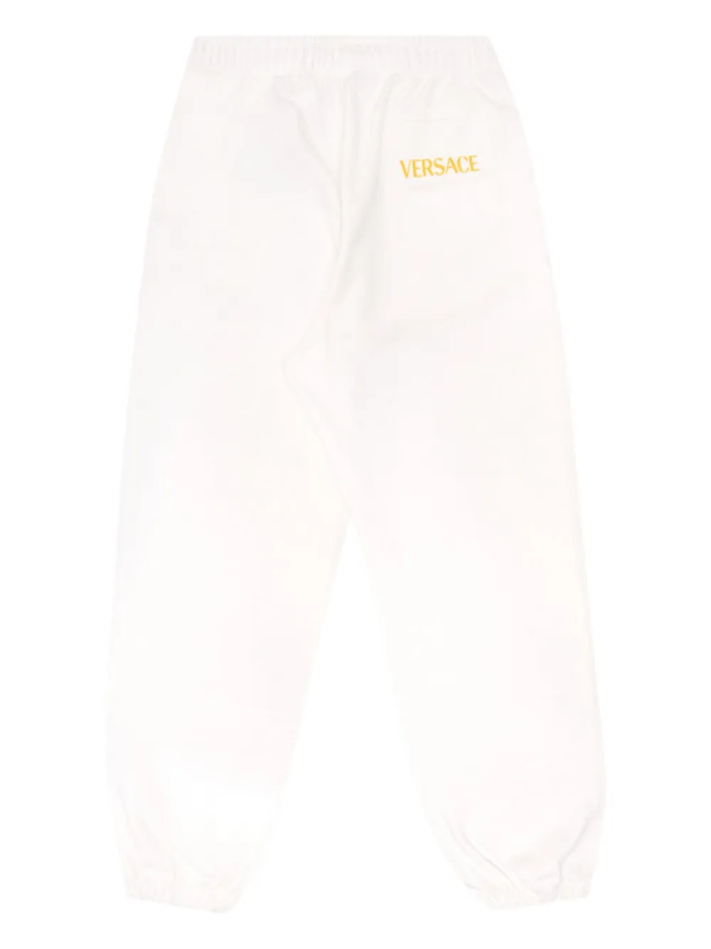 Versace Pocket Logo Trousers In White