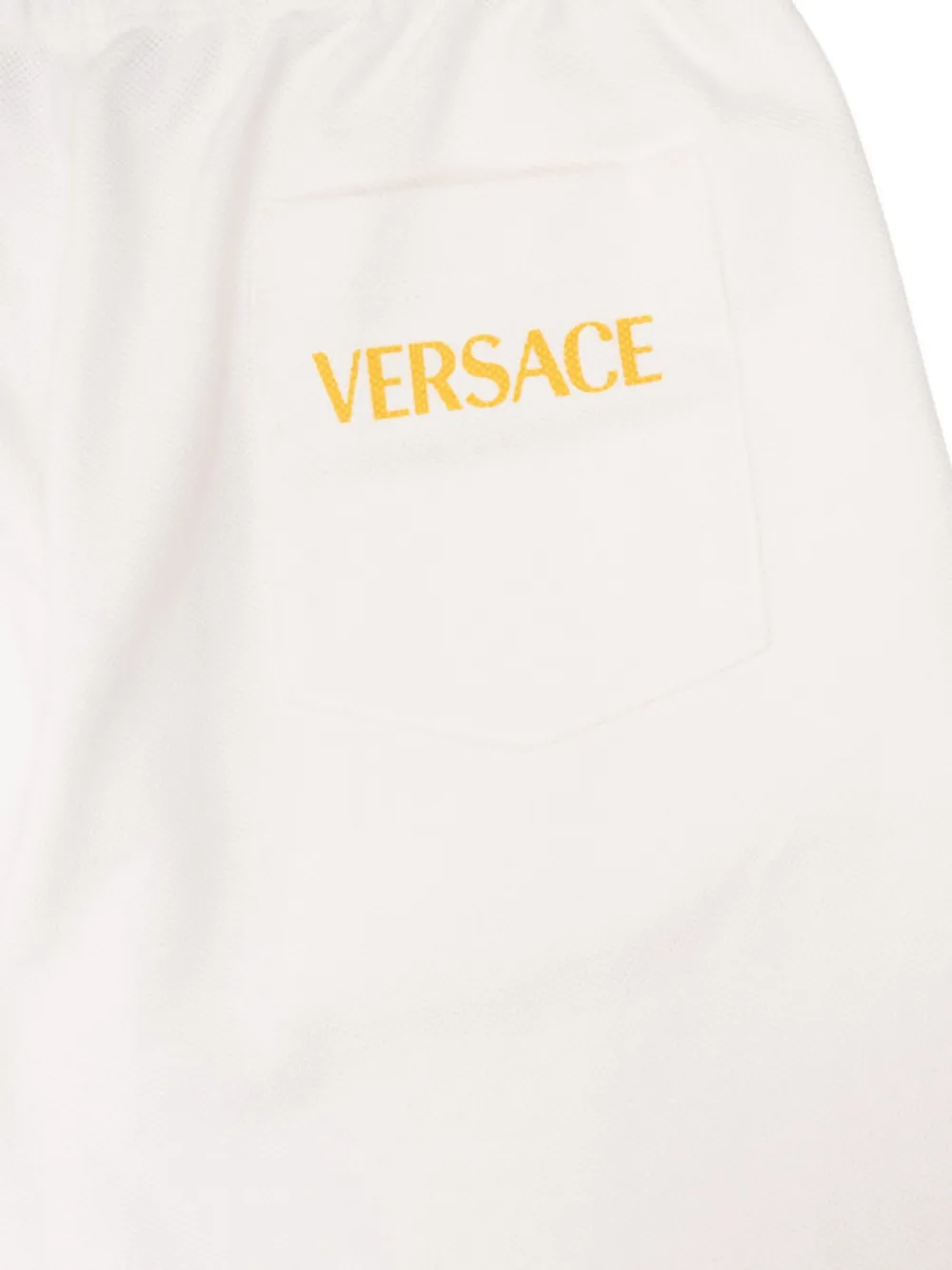 Versace Pocket Logo Trousers In White