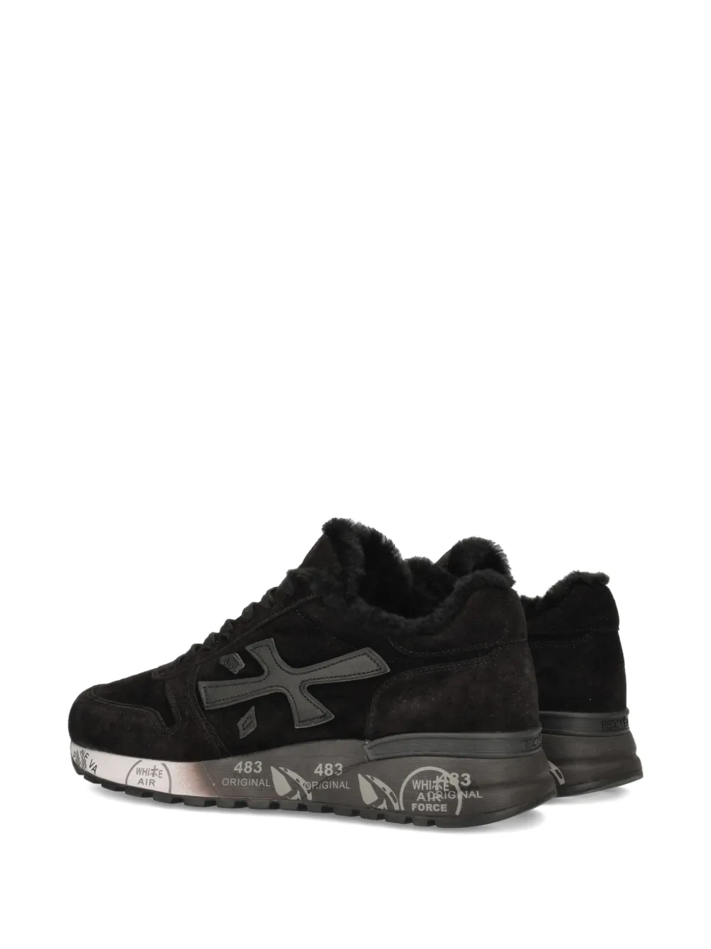 Premiata Mick sneakers met bont afwerking Zwart