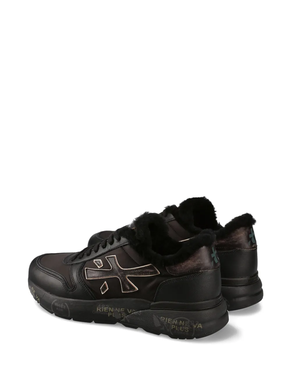 Premiata Mick sneakers met bont afwerking Zwart