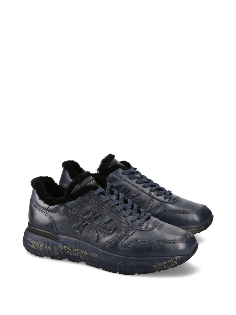 Premiata Mick sneakers met bont afwerking Blauw