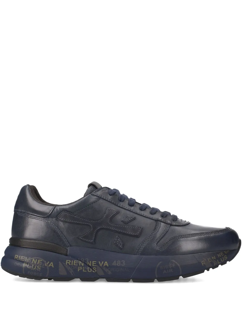 Premiata Mick Sneakers In Faded Blue Leather In Multi