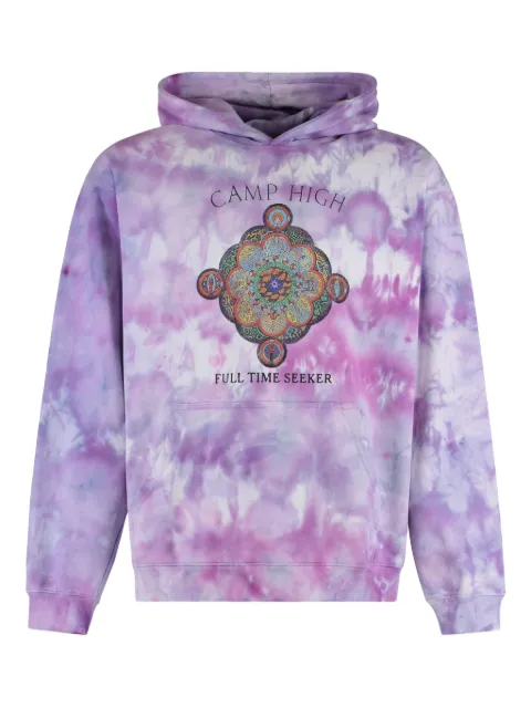 CAMP HIGH tie-dye-graphic hoodie