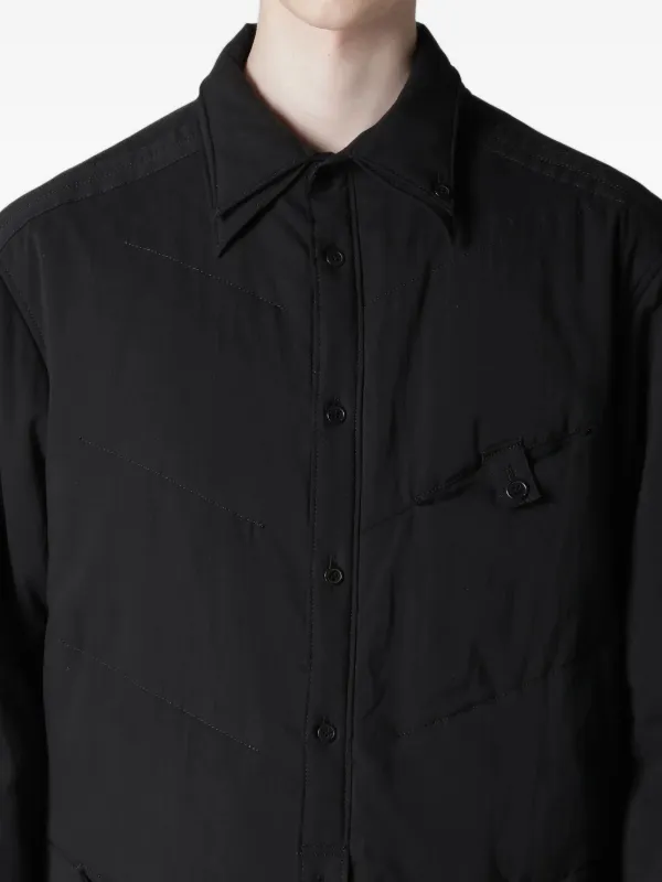 Yohji Yamamoto シャツ　ジャケット Yohji Yamamoto コーデュロイカラー シャツジャケット | ブラック