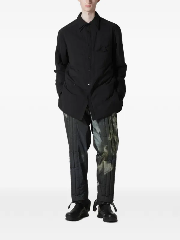 Yohji Yamamoto コーデュロイカラー シャツジャケット | ブラック